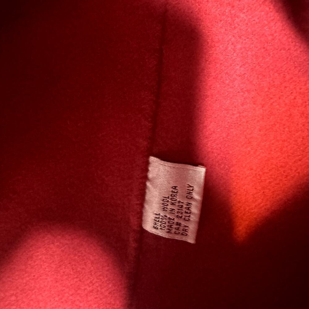 Talbots 100% Wool Red Button Up Jacket Women's 10 - image 3